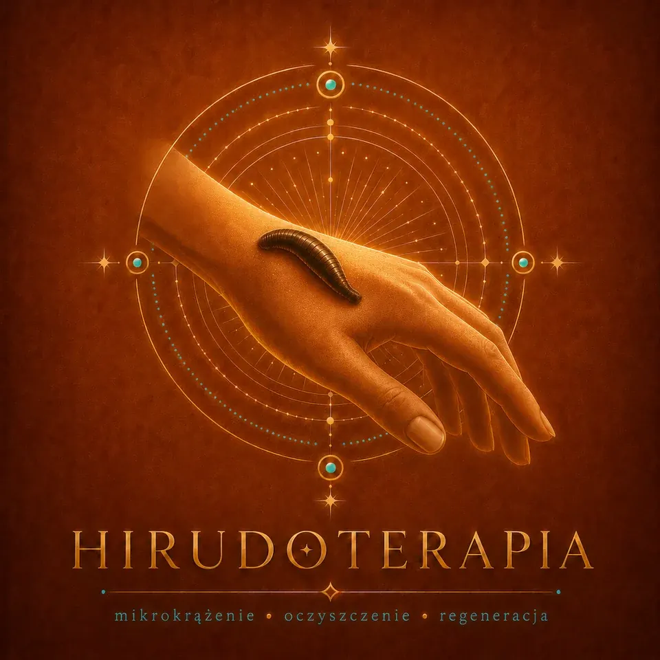 Hirudoterapia — ilustracja terapii z wykorzystaniem pijawek medycznych